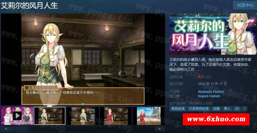 【卖鹑养成SLG/中文】艾莉尔的风月人生 Ver1.01 STEAM官方中文步冰版【新作/2G】-开心广场